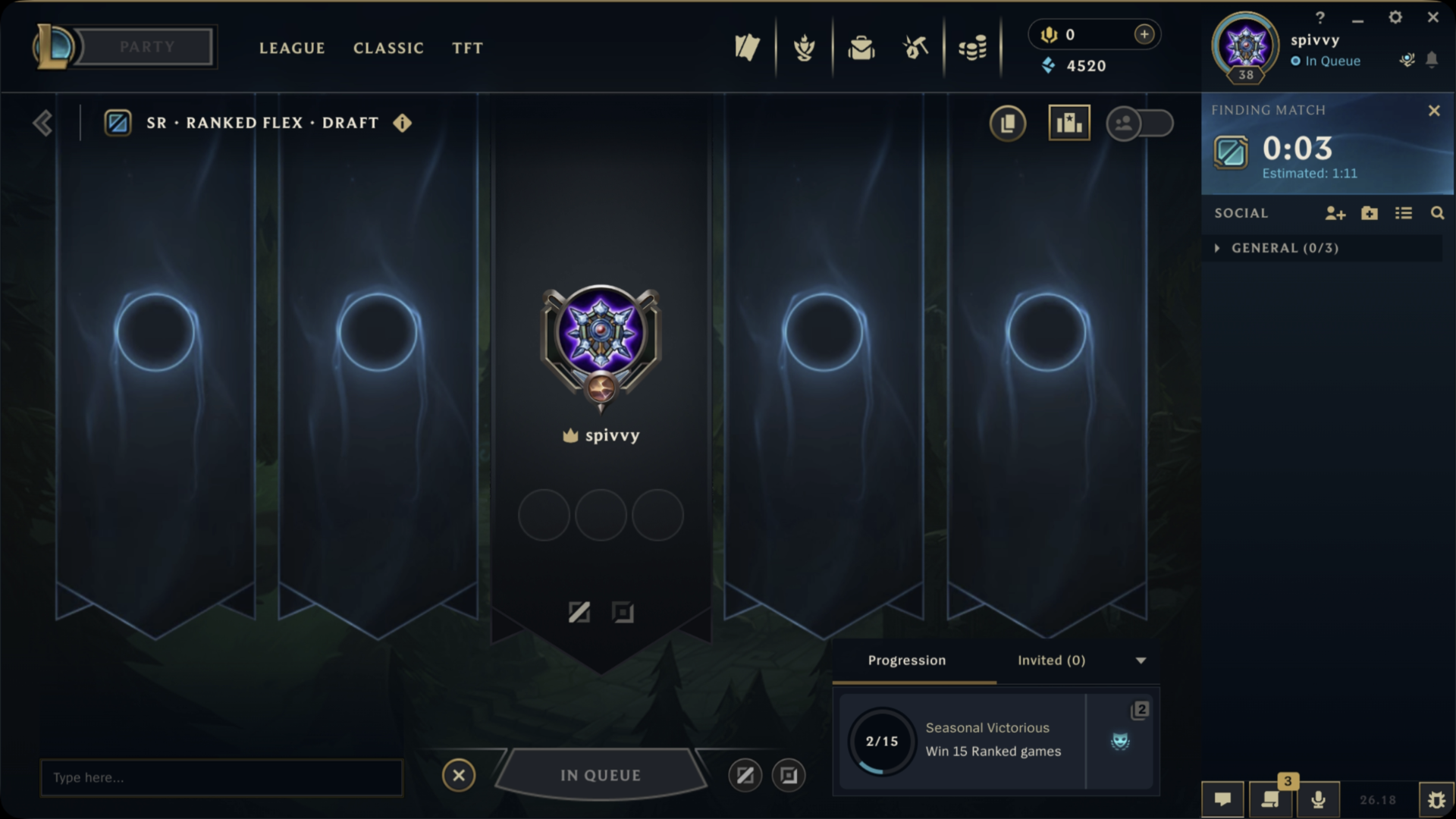 The clean League-only window shown through Farsight Share